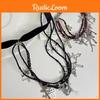Punk Dark Cross Style Necklace Geometric Shape Tassel Choker For Travel Souvenir