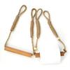 Wood & Rope Paper Holder Seamless Screw Towel Rack Natural Towel Ring  for Bathroom, Home