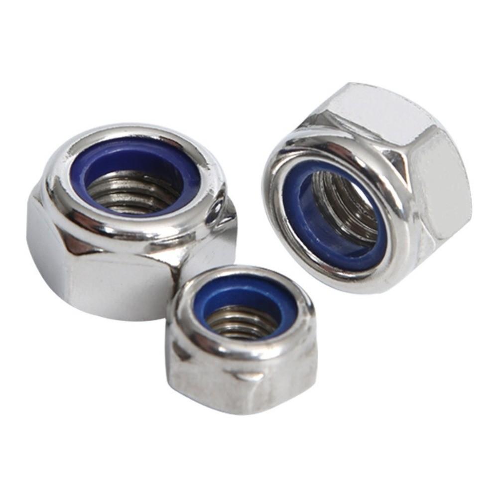 Metal Hexagon Nuts Kits M2-M8 Metric Locking Nuts Nylon Insert Lock Nut  Industrial Machinery Use
