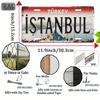 Printing, , Istanbul Turkey Vintage Metal Aluminum Sign License Plate, Decorative Sign and Plaque (11.9X6inch), Travel Souveni