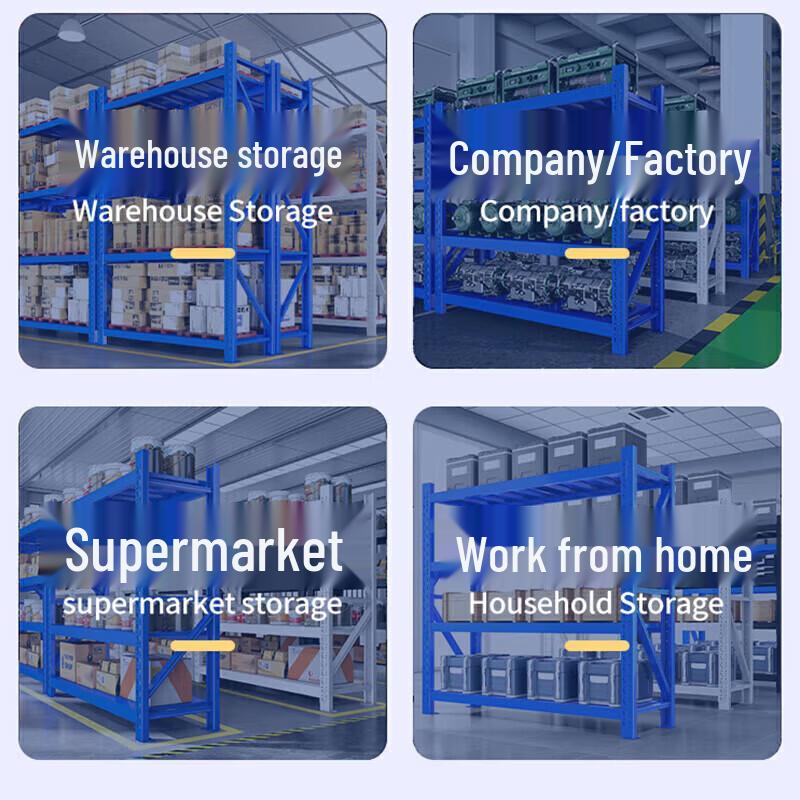 Black 4-Tier Heavy-Duty Storage Shelving Unit