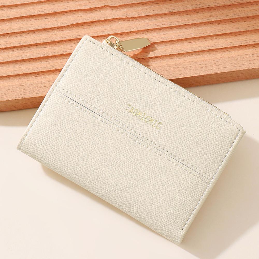 Pu Leather Business Card Holder Large Capacity Bank/ID/Credit Card Bag Women Short Wallet  Shopping