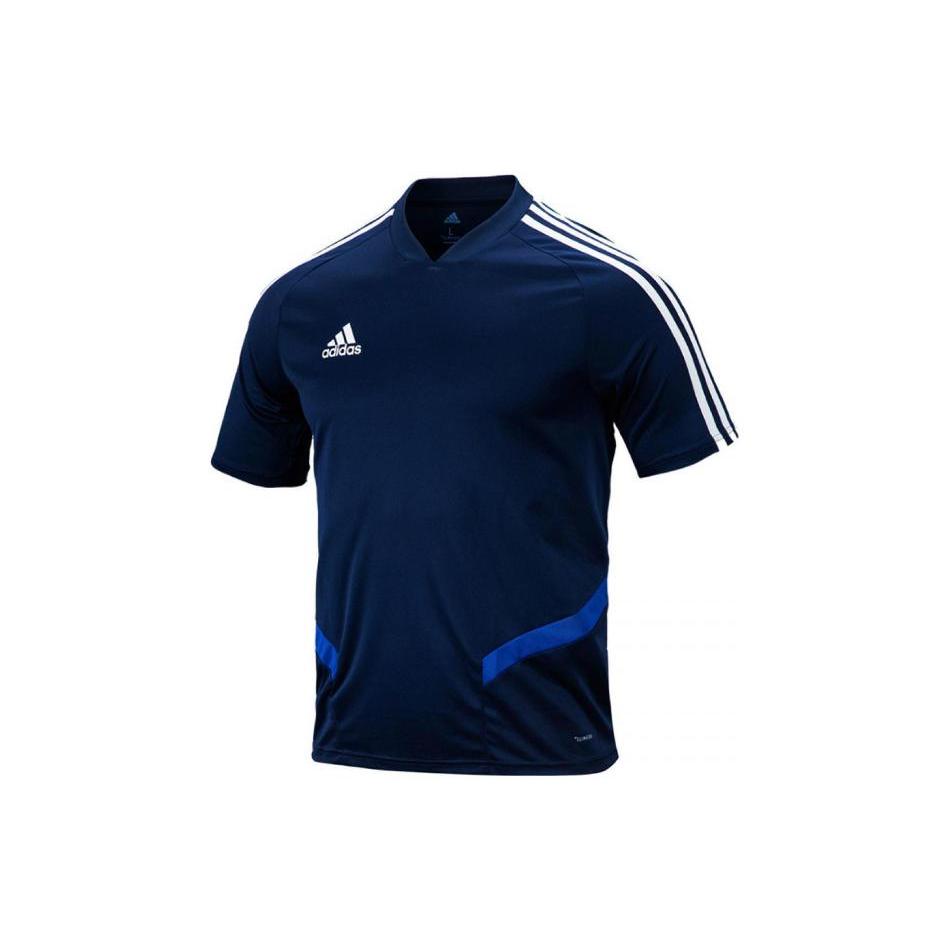 Adidas T Shirts Men s Navy Blue V neck Moderate Straight Fit DT5286 S