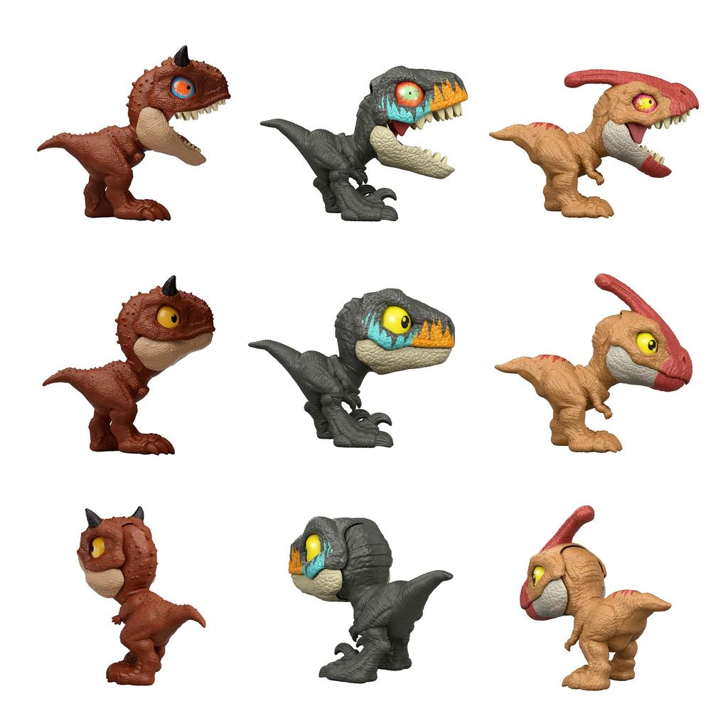Mattel Jurassic World Chewy Dinosaur Collection F Assortment Figures 4 Mini Figures per Box Ages 4 and Up - Children's - - - Multi-pack JDC39-986F