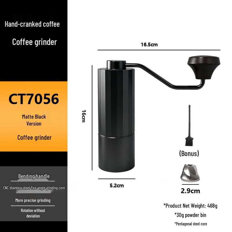 Stainless Steel Hand-Crank Coffee Grinder - Portable and In Stock