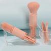 Retractable Makeup Brush, 4 In 1 Portable Travel Lip Brush, Highlight Brush, Eyeshadow Brush, Foundation Blending Powder Brush M