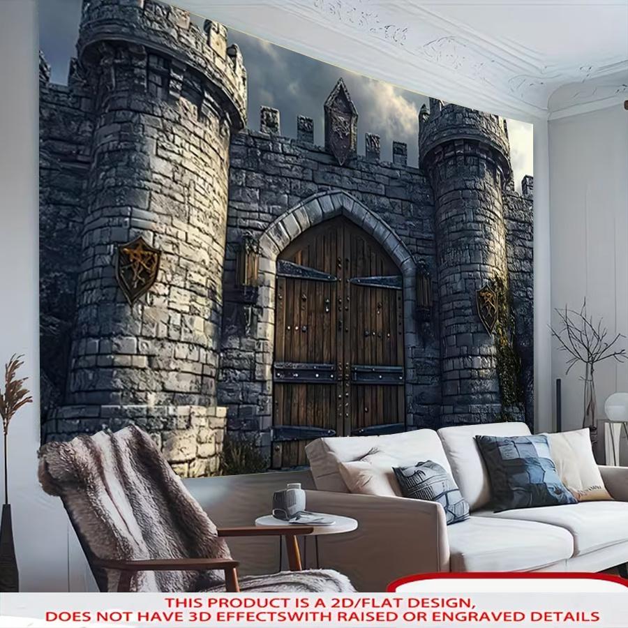 Castle Gate Party Banner, Vintage Style, for Party Photo Booth Indoor Outdoor Decor