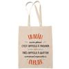 Tote Bag - PLANETEE - So Awesome Too - Fairtrade Cotton - Printed In France - Beige