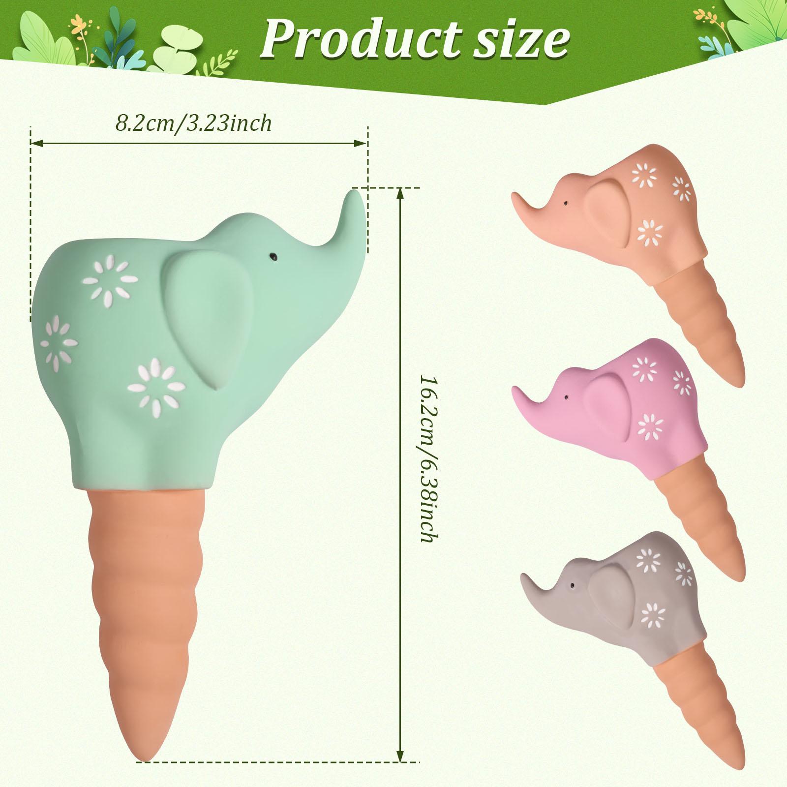 

4 Pcs Plant Watering Ball Red Ceramic Self Watering Spike Mushroom/Elephant Style Plant Watering Globe Gardening Accessories