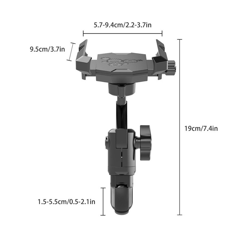 Anti-Shake Cycle Phone Holder 360 Degree Adjustable Handlebar Phone Clamp Motorbike