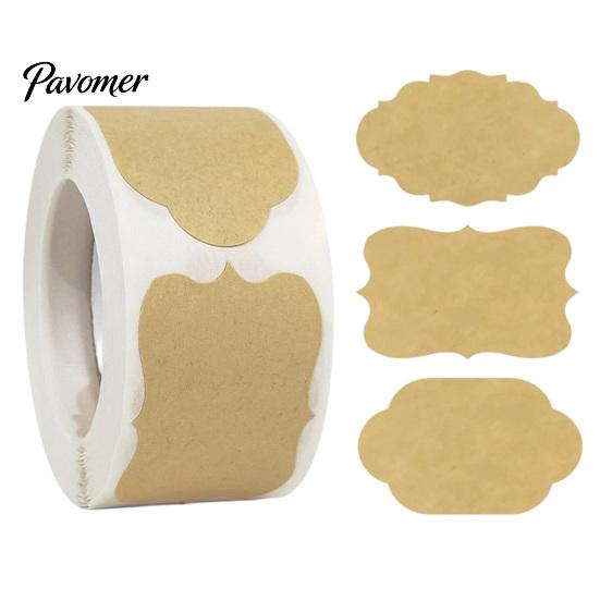 Blank Gift Tags for Packaging Label Stickers, Self‑Adhesive Tag Stickers 250 Labels Per Roll, Assorted Mailing Small Business Shapes Jars, Bottles,