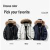 Men's Thickened Fur Collar Hooded Parka - Winter 2025