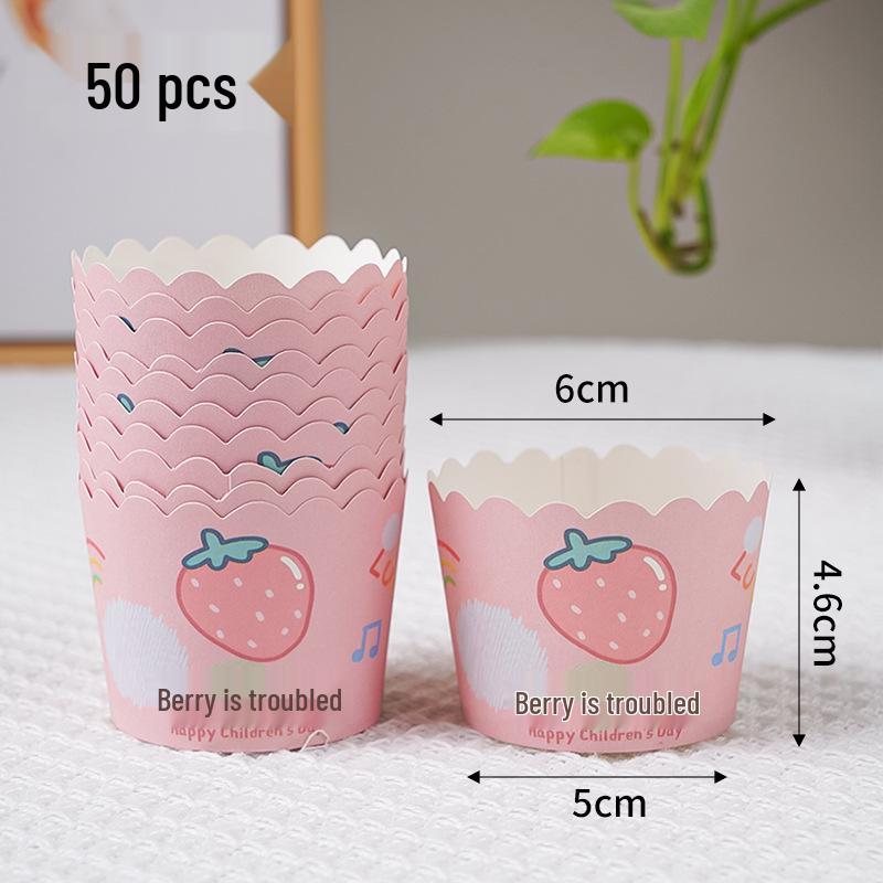 50 Hochtemperatur-Beständige Kraftpapier Muffin- & Chiffon-Kuchenförmchen - Lebensmittelqualität, Einweg, Runde Backförmchen