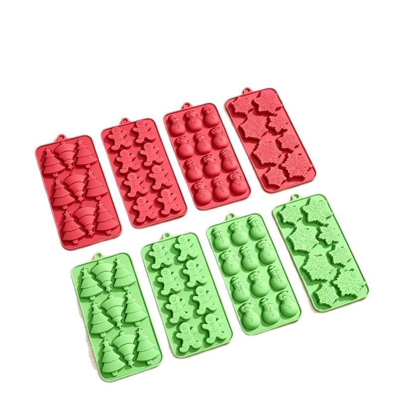Silicone Christmas Baking Molds Non Stick Easy Clean Perfect For Home Baking Cookie Chocolate Jelly Candy