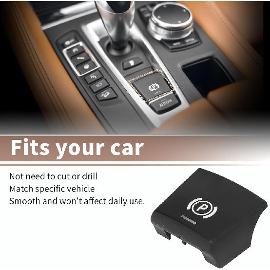 Kurzfuß Elektronischer Parkbremsschalter Knopf P Knopf Abdeckung für BMW 5 6 Serie X2 X4 X5 X6 F07 F10 F12 F16 F25 F26 2015-2019 Innenraum Konsole