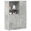 Vidaxl Set of 2 Kitchen Cabinets, Concrete Grey
