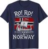 Norwegisches Wikingerschiff Norwegen Flagge Rudern Land Erbe Stolz Unisex T-Shirt