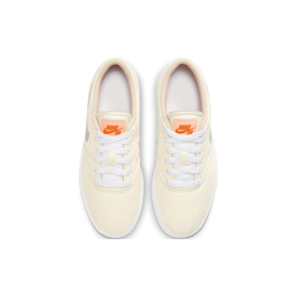Nike Check Canvas SB GS Pale Ivory Kids Sneakers Cream White Dutch-Orange FQ6862-111