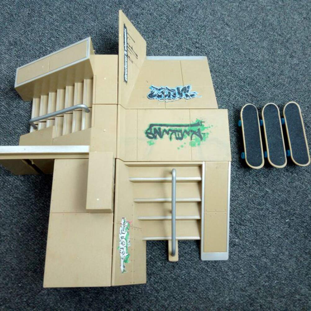 Creacom Mini Skateboard Finger Skate Skate Park Finger Skate Park Finger Sports Toy Tréninkové díly pro chlapce dívky Narozeninový Vánoční dárek