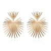 Trendy Retro Geometric Fan Shape Earrings: European & American Style