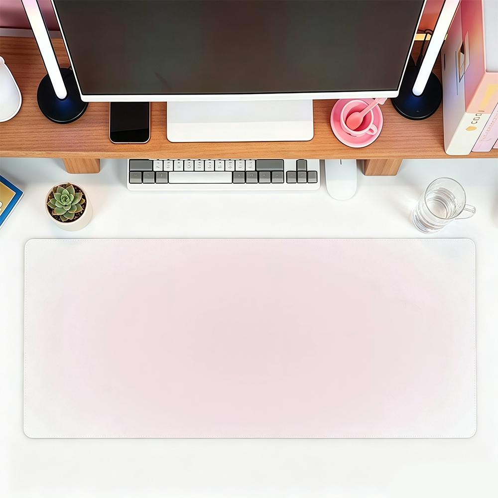 Pastel Pink Gradient Oversized Desk Mat Antislip Waterproof Gaming Mouse Pad For Home Office