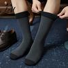 Daily Commute Work Socks Men Striped Crew Socks Cotton Dress Moisture Wicking Everyday Wear Resistant Breathable for Business Office Casual