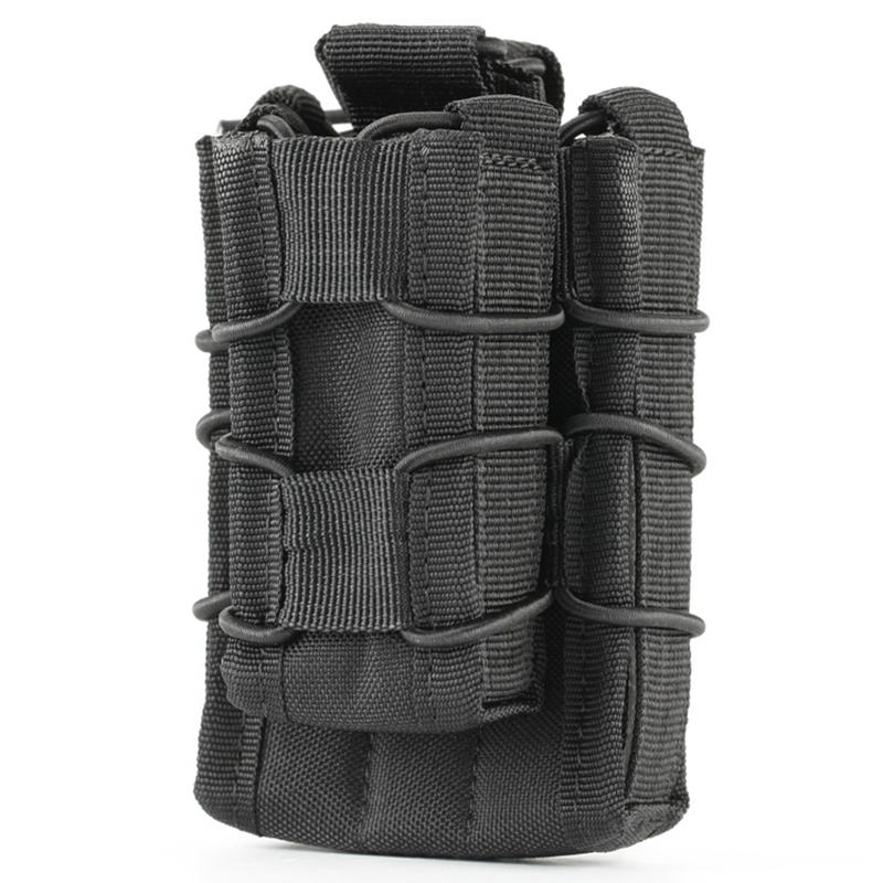 Molle Tactical Magazine Pouch Double Decker Single Airsoft Tactical AR M4 AR15 Rifle Pistol 9mm Mag Carrier Pouches Accessories