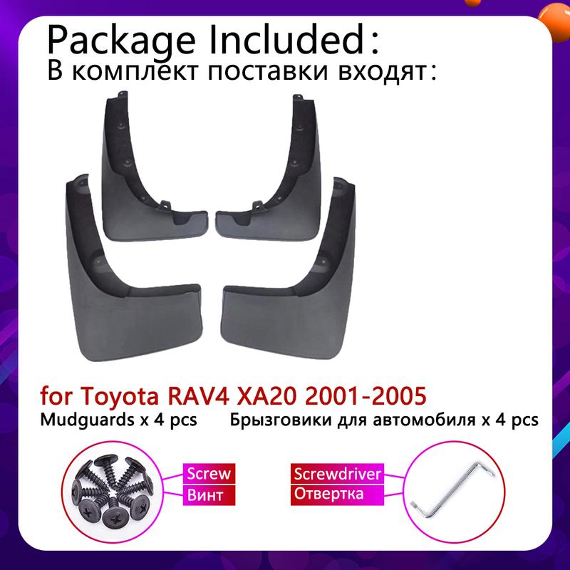 for Toyota RAV4 XA20 2001 2002 2003 2004 2005 RAV 4 Mudguards Mudflap Fender Mud Flaps Splash Flap Guards Front Rear Accessories