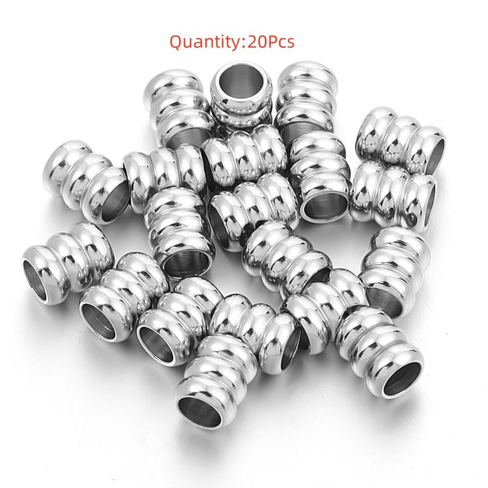 High Quality Stainless Steel Beads Square Round Wheel Shaped Loose Spaced Beads For DIY Charms Bracelet Jewelry Accessories