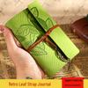 Retro Leaf Creative Diary: Cowhide Paper Gift Set for Students & Teachers - Convenient Sketch Notebook