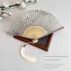 Ancient-Style Bamboo Fan, Suitable for Hanfu and Cheongsam Outfits, Portable and Artistic Small Fan for Photography, Gift-Giving, Summer Cooling, and