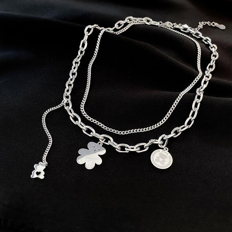 Titanium Steel Necklace New Fashion Light Luxury Personalized Design Pendant High-end Versatile Accessories