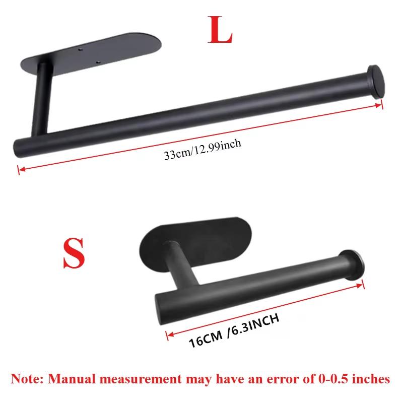 Kitchen Paper Towel Holder Adhesive Tissue Hanger Toilet Roll Paper Dispenser Cabinet Storage Napkin Rack Bathroom Accessories