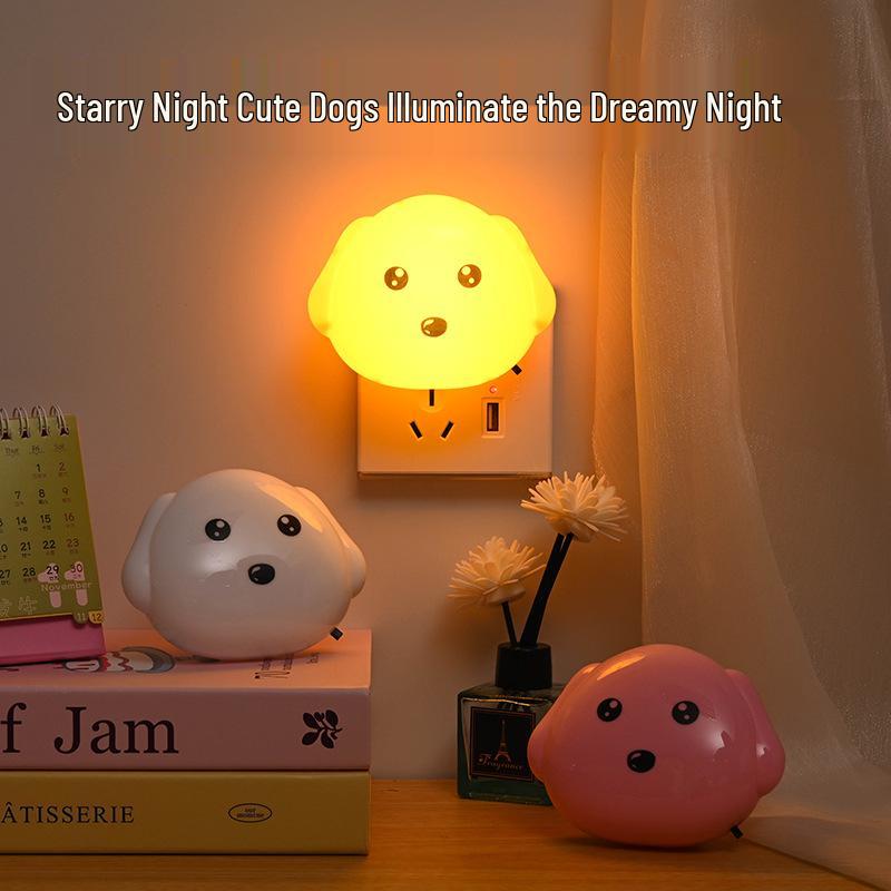 2026 Creative Cartoon Night Light - Plug-in LED with Button Switch for Energy-saving Sleep Lighting