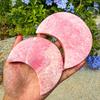 New  Handmade Natural Healing Stone Pink Opal Moon Crafts Moon Carving Home Decoration