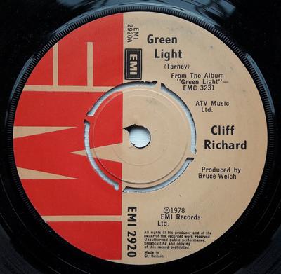 7-inch Single CLIFF RICHARD - Green Light EMI2920PROMO EMI 1978 VK Rock Gebruikt