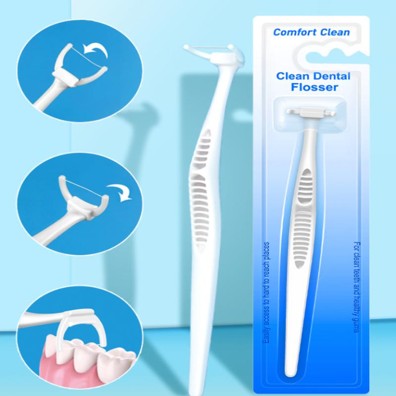 Replaceable Dental Floss Sticks Oral Cleaning Reusable Floss Sticks Dentist Teeth Sticks Oral Care Hygiene Toothpick Tools