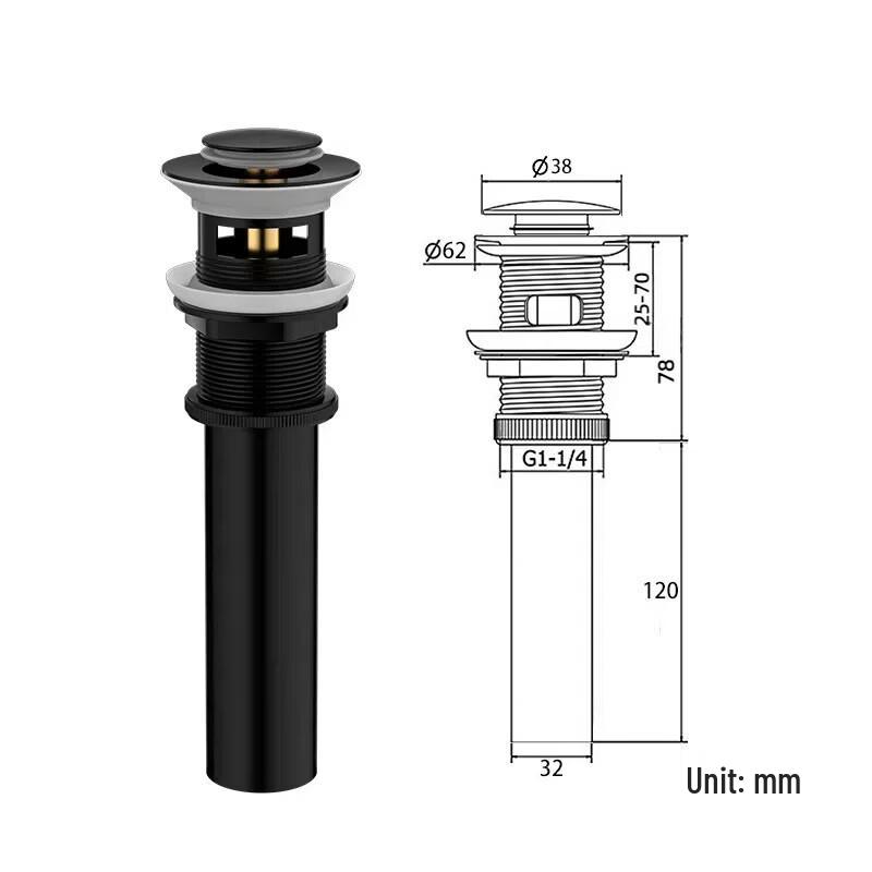 

Stainless Steel Pop-up Sink Drain Assembly