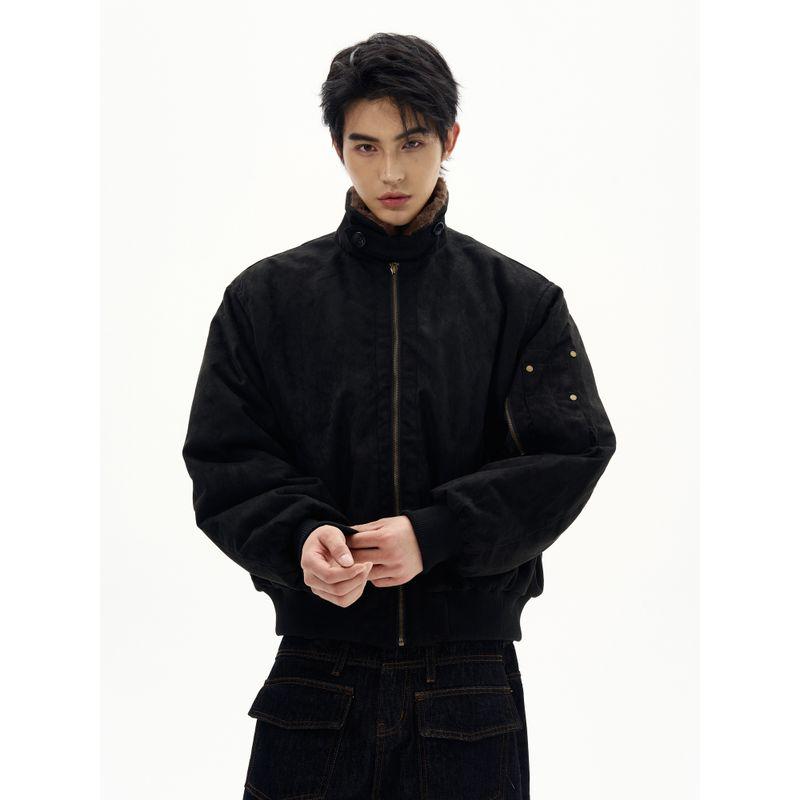 Kisko Winter American-Style Fur Collar Cleanfit Thickened Suede Jacket Cotton Coat Unisex Trendy Brand Warm Oversized Coat