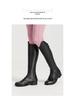 HelloHorse Premium Cowhide Equestrian Riding and Show Jumping Boots