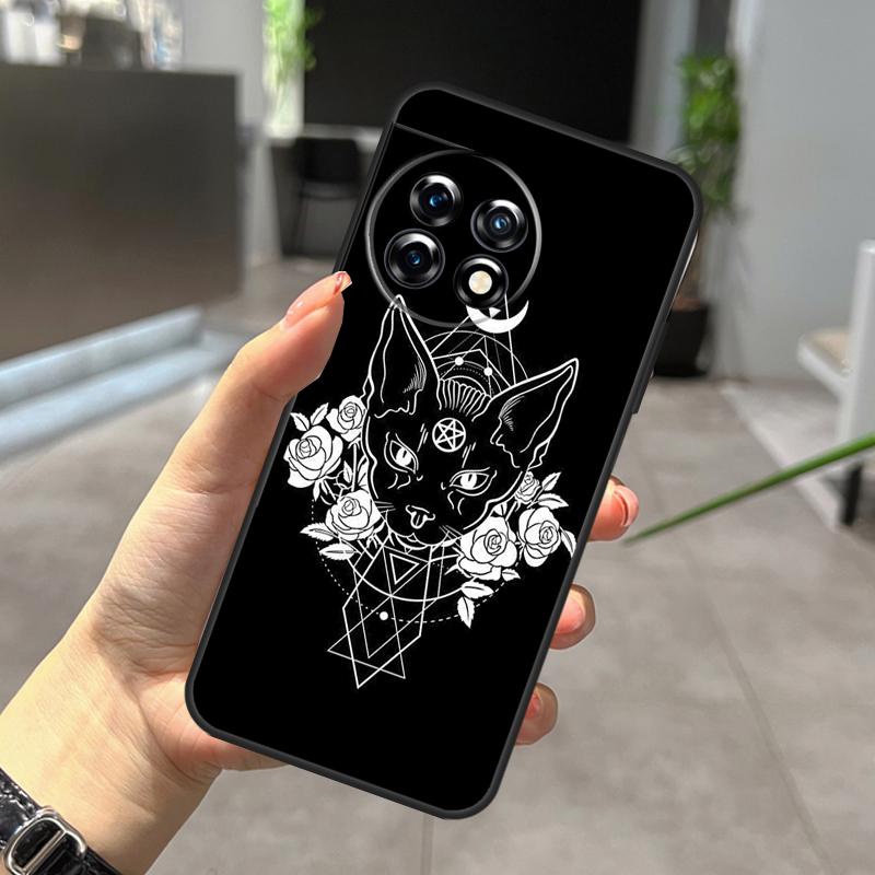 Moon Tarot Witch Cat Case For OnePlus Nord CE 5 2 3 4 Lite N20 N30 OnePlus 15 13 12 R 11 10 9 Pro 8T 10T 10R Cover