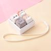 Cute Cat Keycap Fidget Toy 4 Keys Keyboard Pendant Stress Relief Clicker Button Toy Bag Charm Gift For Girls