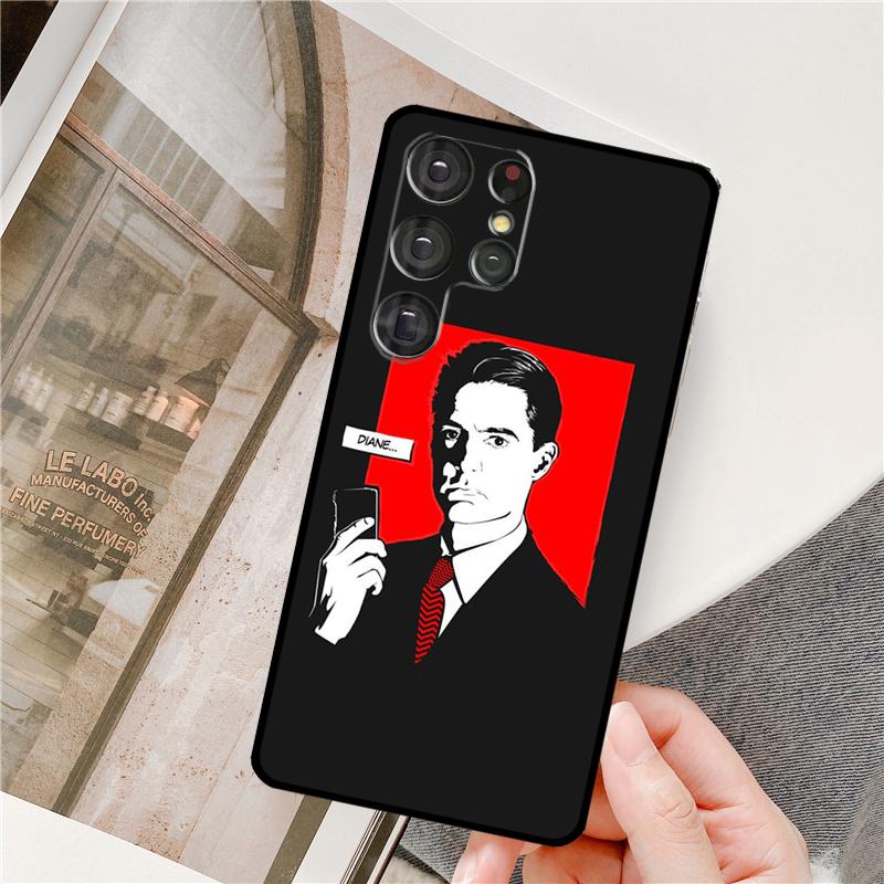 Twin Peaks Meanwhile Phone Case For Samsung Galaxy S24 Ultra S9 S10 S20 S21 S22 S23 Plus S24 FE S25 Ultra Cover