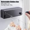 4.2m Retractable Clothesline Laundry Hanger Clothes Drying Rack Double Layer Stretchable Clothes Line tendedero extensible pared