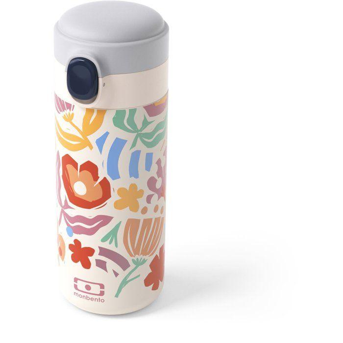 Gourde isotherme a bec verseur - MONBENTO - Enfants - Bouchon ouverture rapide - Pop Paper Cut