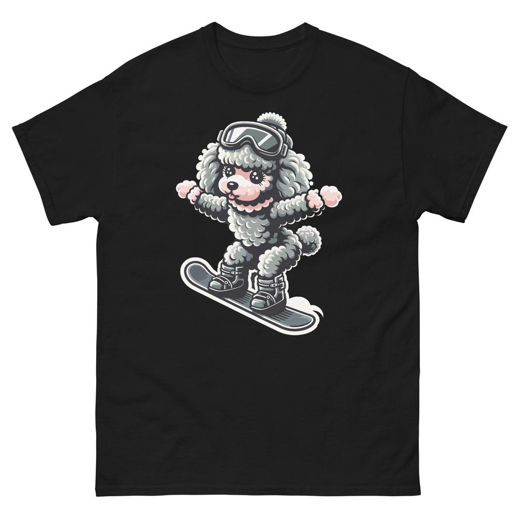 Poodle Dog Snowboarding Fun Snowboarder T-Shirt