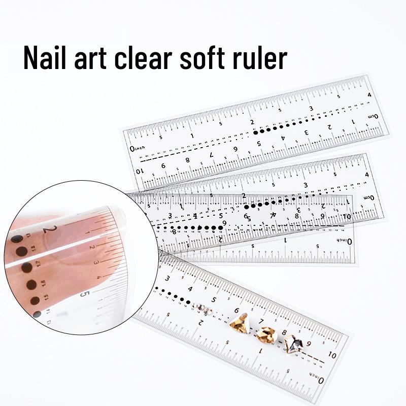 

Wearable Transparent Nail Art Measuring Ruler