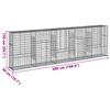 Gabion with Lid 500 X 50 X 150 Cm Galvanized Steel