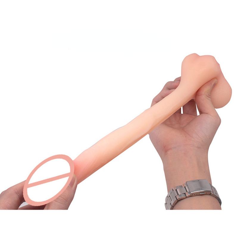 Męski Masturbator Pochwa Realistyczny Penis Dildo Ssanie Cipki Penis Rozszerzenie Dwa Zastosowania Masaż Analny Seks Zabawka Dla Mężczyzn Pary 18+