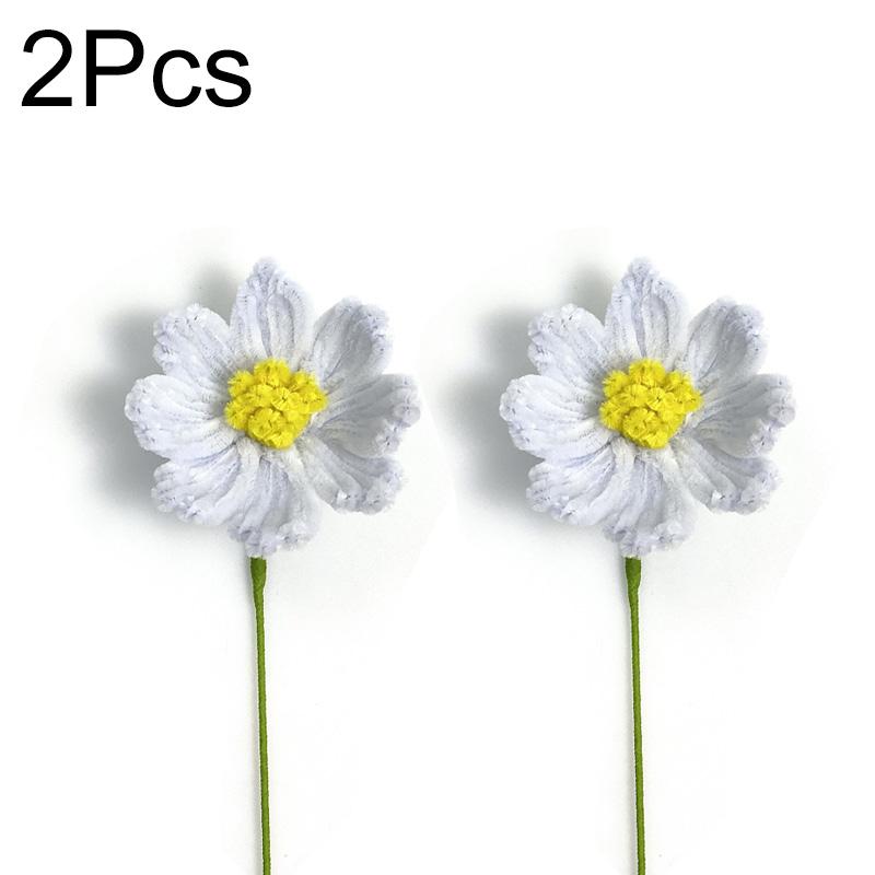 2Pcs Pipe Cleaner Friends Gift Home Decor 35CM Galsang Flower Branch Handmade Finished Flowers Woven Flower Auspicious Flower